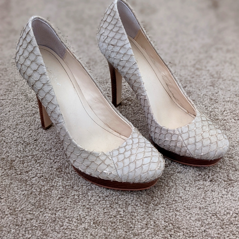 Calvin Klein 4" Textured Nude Platform Pump